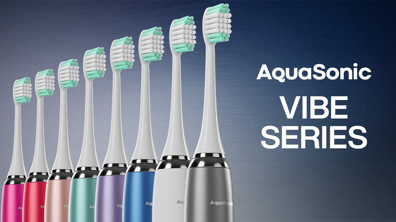 Aquasonic Vibe Series Ultra-Whitening Toothbrush – ADA Accepted Electric Toothbrush - 8 Brush Heads & Travel Case – 40,000 VPM Motor & Wireless Charging - 4 Modes w Smart Timer – Electric Pink