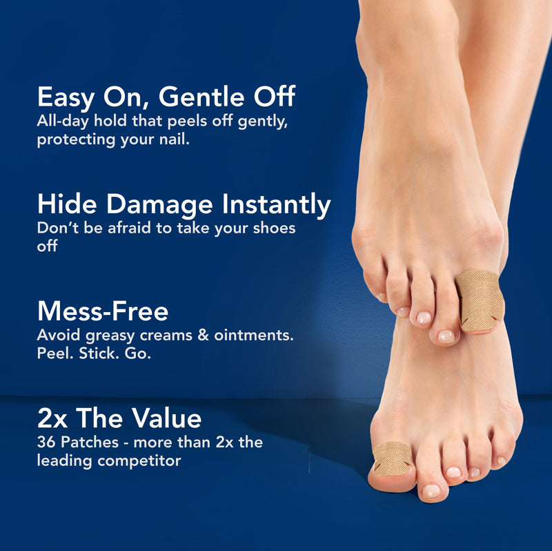 Nighttime Renewal Fungal Nail Patches - 36 Pack - Overnight Repair for Nail Fungus Damage, 8-Hour Treatment Restores Healthy Appearance