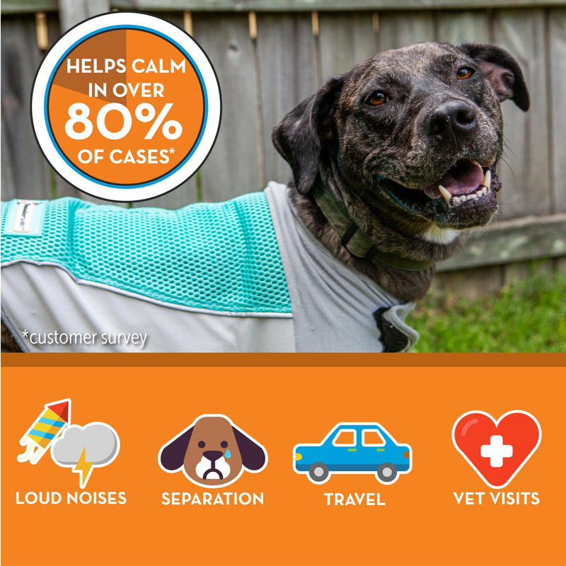 ThunderShirt Breeze for Dogs, X-Large, Aqua, Extra Breathable Mesh Fabric, Dog Anxiety Relief Vest for Every Day Stress & Calming During Thunder Storms and Fireworks