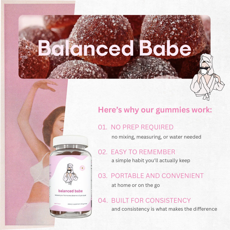 Balancing Act - Women’s Probiotic Gummies with Prebiotic, Apple Cider Vinegar, LactoSpore®, DE111®, Vitamin B6 and Vitamin E – 60 Count (30 Day Supply)