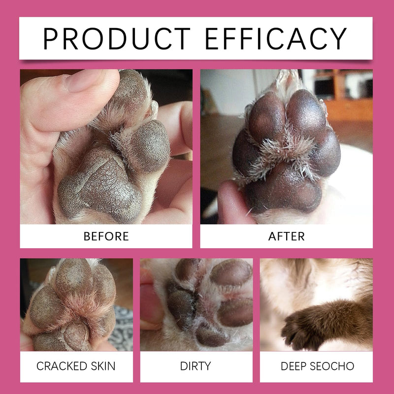 MCStars Dog Paw Balm for Dry Cracked Paws - Lick-Safe Organic Paw Wax with Aloe & Oat Protein - Hot Pavement & Winter Snow Protection - Moisturizer for Dogs & Cats, 1.76Oz (Cream 50g) Paw Cream 50g-Purple