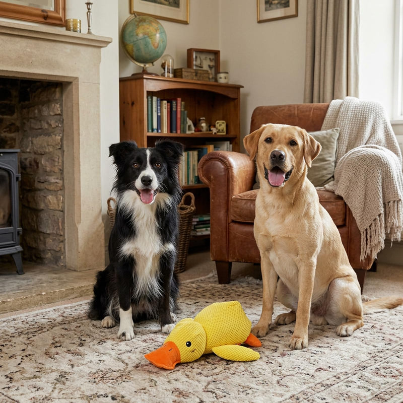 1Pcs Duck Dog Toy, Duck Dog Toy for Dental Care and Anxiety Relief, for Pet Chew Toy Interactive Play and Cuddling Duck Toy for Dogs, Yellow