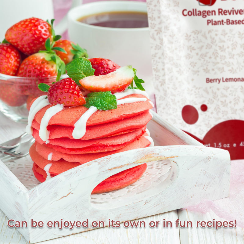 Boon Collagen Reviver Drink – Plant-Based Collagen Booster for Beautiful & Radiant Skin – Organic, Vegan Collagen Powder – Berry Lemonade Flavor, 15 Servings