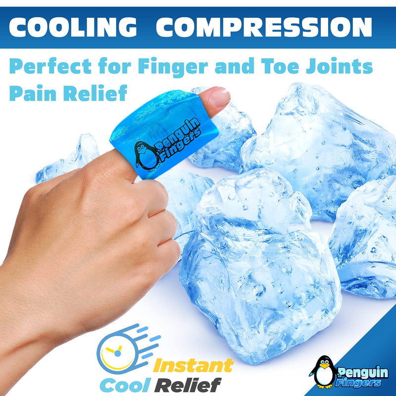 Finger Ice Pack, Finger and Toe Cold Gel Reusable Cryotherapy Compression Sleeve for Injuries, Arthritis, Tendonitis, Gout, or Sprains, No-Toxins and Latex Free. One Size 2 - BeesActive Australia