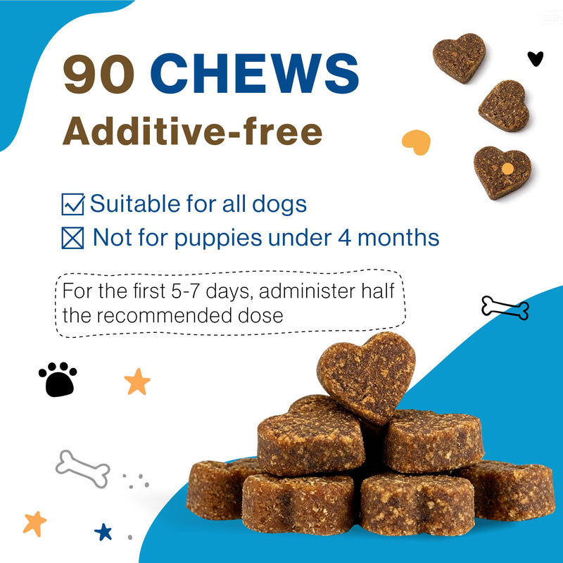 Anal Gland Treatment for Dogs - 90 Anal Gland Chews, Functional Digestive Fiber Treats, Gland Treatment for Dogs, Support Healthy Anal Gland, Bowel & Digestion Anal Gland Treatment