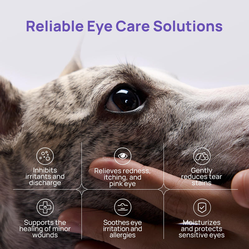 HICC PET Dog Eye Gel, Gentle Pet Eye Cleanser Wash, Moisturizes & Refreshes Dry Eyes, Gentle Daily Pet Eye Care Alternative for Dogs, Cats, Horses. Easy-to-Use, 60ml