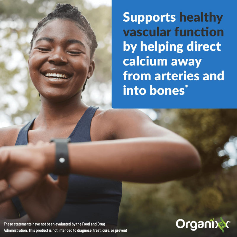 Organixx D3 K2 Supplement, Bone & Immune Health, MCT Oil, 30 Serv | Bioavailable D3 & K2 in MCT oil, Vitamin K2 directs calcium to bones; supports bone density, immune health & wellness