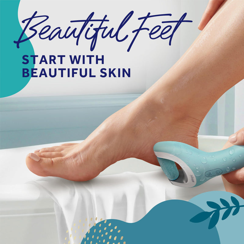 Amope Pedi Perfect Pro Wet & Dry Electric Foot File Callus Remover Kit, Waterproof, Rechargeable, Pedicure Tool for Feet, Removes Hard, Dead Skin, Feet Scrubber w/ Diamond Crystals, w/ 3 Roller Heads Amope Pedi Pro - BeesActive Australia