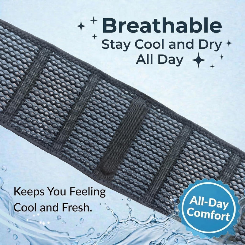 Breathable Thin Back Brace for Women, Adjustable Lower Back Support Belt for Everyday Pain Relief, Slim Low-Profile Lumbar Brace with Gentle Compression, Comfortable Under Clothes L/XL(34"-39") - BeesActive Australia