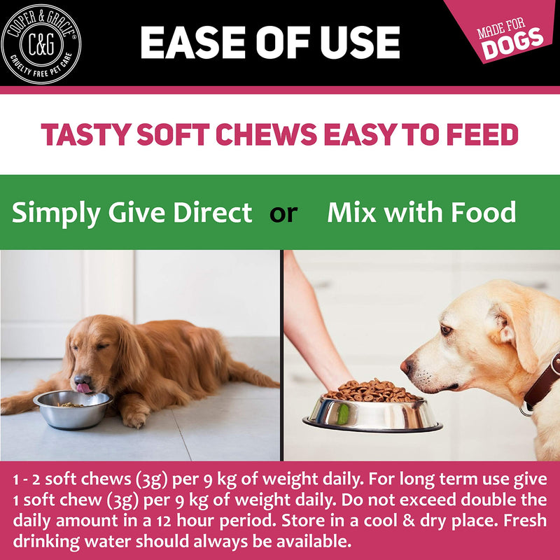 Stool Ease For Dogs 60 Soft Chews | Wheat Free | Maintain Regular Bowels | Tasty Meat Flavour | Healthy Stools | Veterinarian Formulated