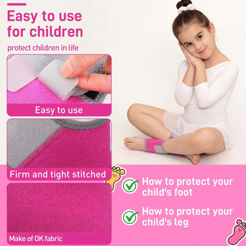 Tarpop 2 Pairs Kids Ankle Brace Set Foot Ankle Support Kids Ankles Sleeve Compression Socks Knitted Fitness Stabilizer Wrap Protector Knitted Child Sleeve Support for Injury Prevention Jogging Running - BeesActive Australia