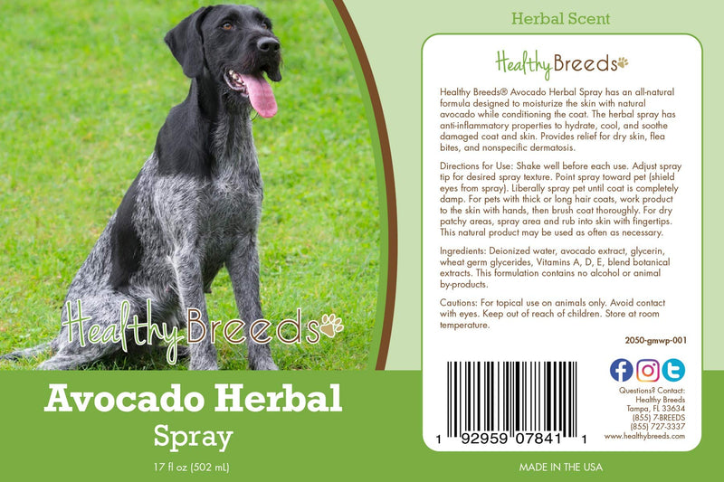 Healthy Breeds German Wirehaired Pointer Avocado Herbal Spray 17 oz