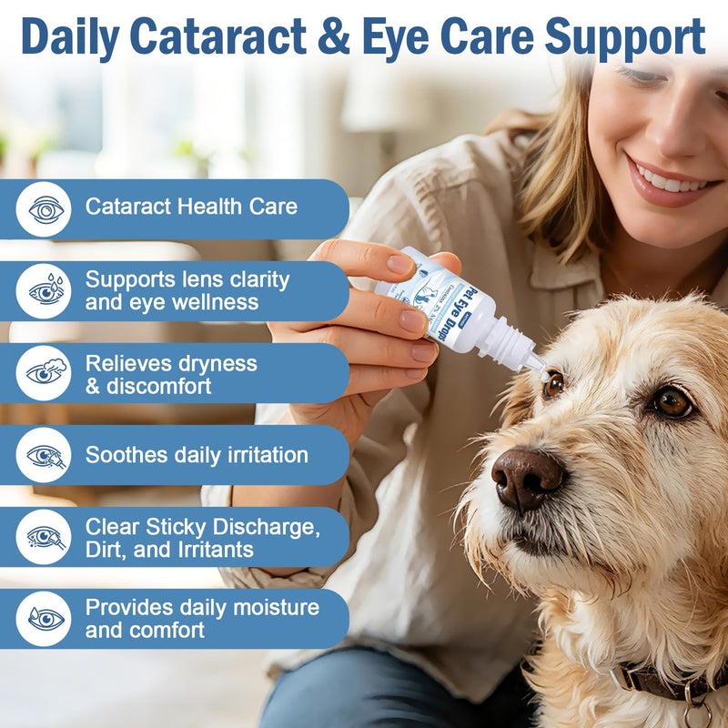 AETHER Cataract Eye Drops for Dogs – Improve Vision Clarity & Comfort, Preservative-Free, Natural Formula for Dogs