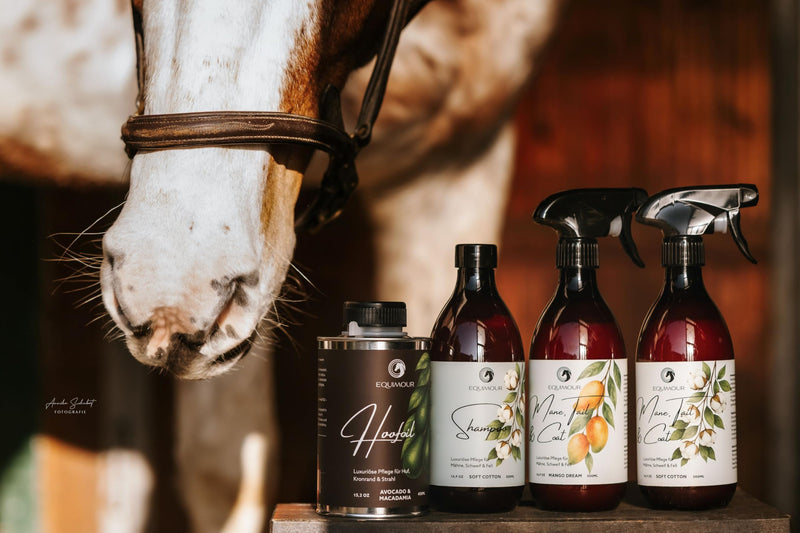 Mane & Tail Spray for Horses - Grooming Shine Spray with Soft Cotton Fragrance, Makes Combing & Detangling Easier, Gives Silky Shine, Dust-Repellent Care Formula - 500 ml Care Spray for Horse 1