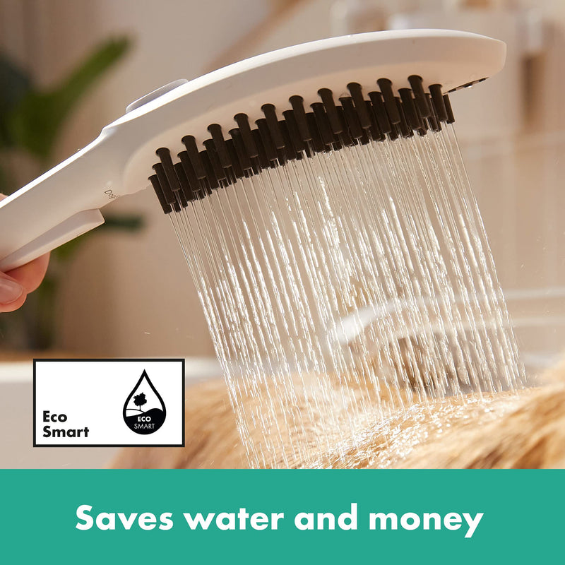 hansgrohe DogShower - dog shower with 3 jet types, shower head for dogs for grooming with petting nubs, 26640700, matt white matt white dog shower - BeesActive Australia