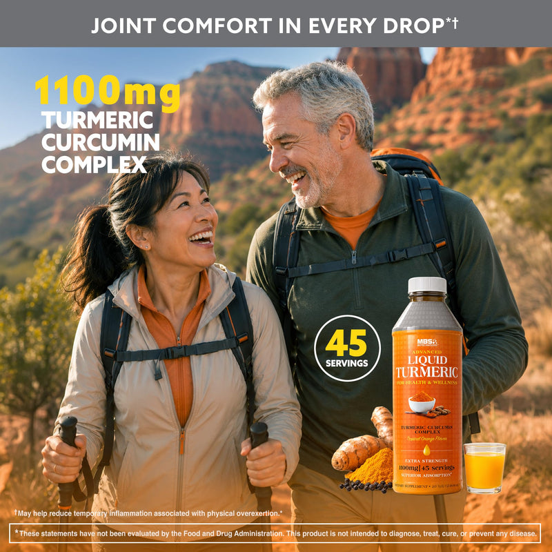 Advanced Liquid Turmeric – High Absorption Curcumin with Black Pepper & Vitamin D3 for Maximum Bioavailability – Joint, Inflammation & Immune Support – 20.3 fl oz