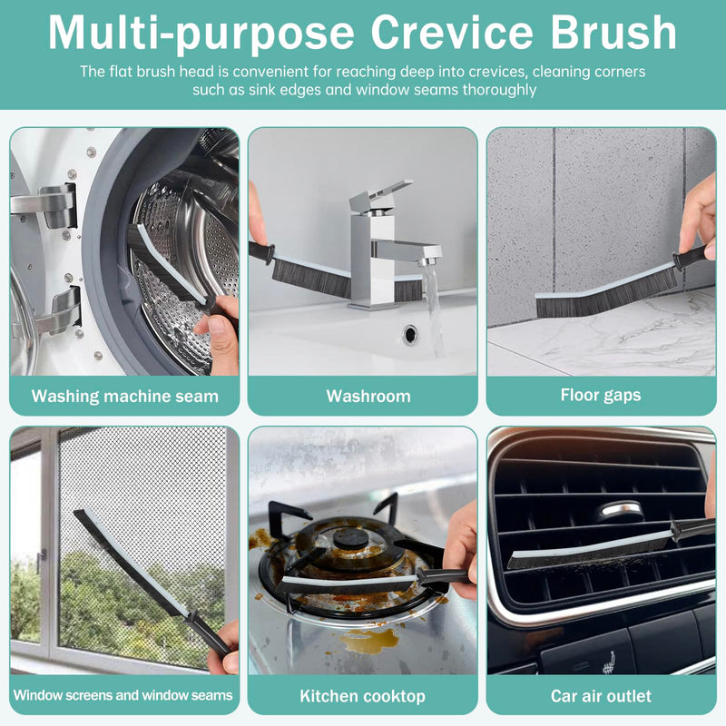 Crevice Cleaning Brush，Hard-Bristled Crevice Cleaning Brush，2024 New Multifunctional Gap Cleaning Brush Tool，Dead Corners Brushes for Bathroom Kitchen Tiles Window Door Slots，3pcs 3pcs - BeesActive Australia