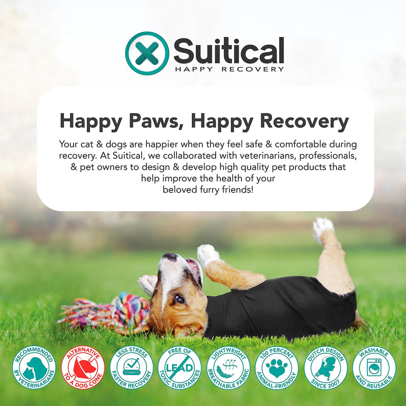 Suitical Recovery Suit Dog, S+, Black S+ - BeesActive Australia