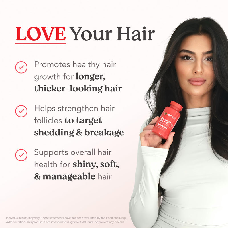HAIRtamin Hair Vitamins with Biotin, Vegan Capsules, 1 Month Supply
