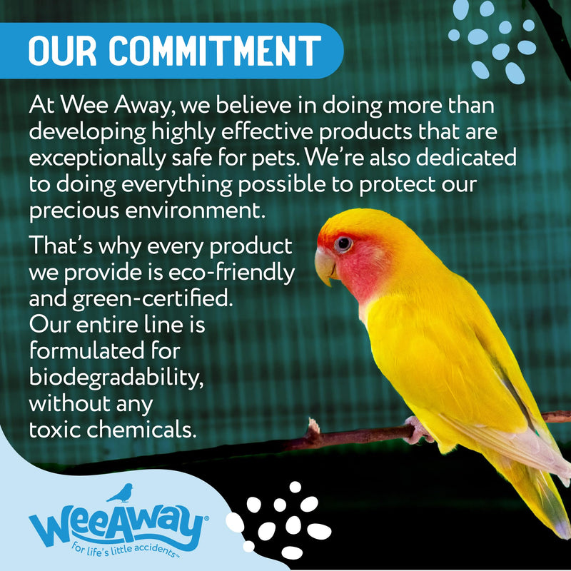 Wee Away Bird Cage Cleaner for Small Cages, Droppings Remover, Enzyme Cleaning Spray for Perches, Feeders, and Walls, Unscented, 16 fl oz 16 Fl Oz (Pack of 1)
