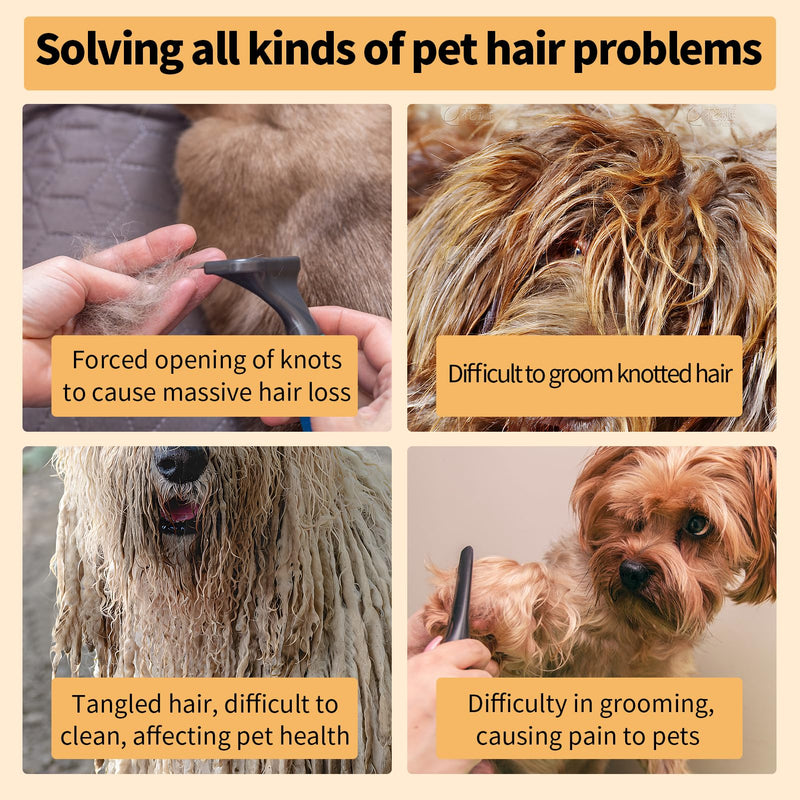 5pcs Pet Knotting Comb，De Knotting Comb for Cats，Dog，Multifunctional Pet Grooming Tool,Pet Hair Removal Tool，Pet Knotting Comb for Medium to Long Hairs for Removing Tangled and Loose Hair - BeesActive Australia