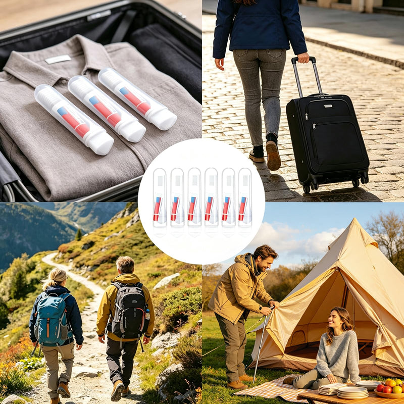 Mini Travel Toothbrush Set 6 Pack Foldable Mini Toothbrush with Toothpaste Portable Oral Care Kit for Business Trips Camping Hotel Flights