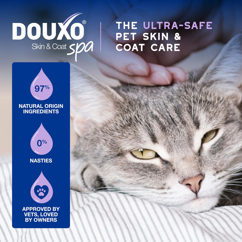 Douxo Spa Low-Stress Refresh Leave-on Mousse for Cats, 150 ml, Safely Cleans and Refreshes the Fur, Leaves the Coat Soft, Radiant and Smelling Great, pH Balanced, Hypoallergenic, Skin-Friendly Formula