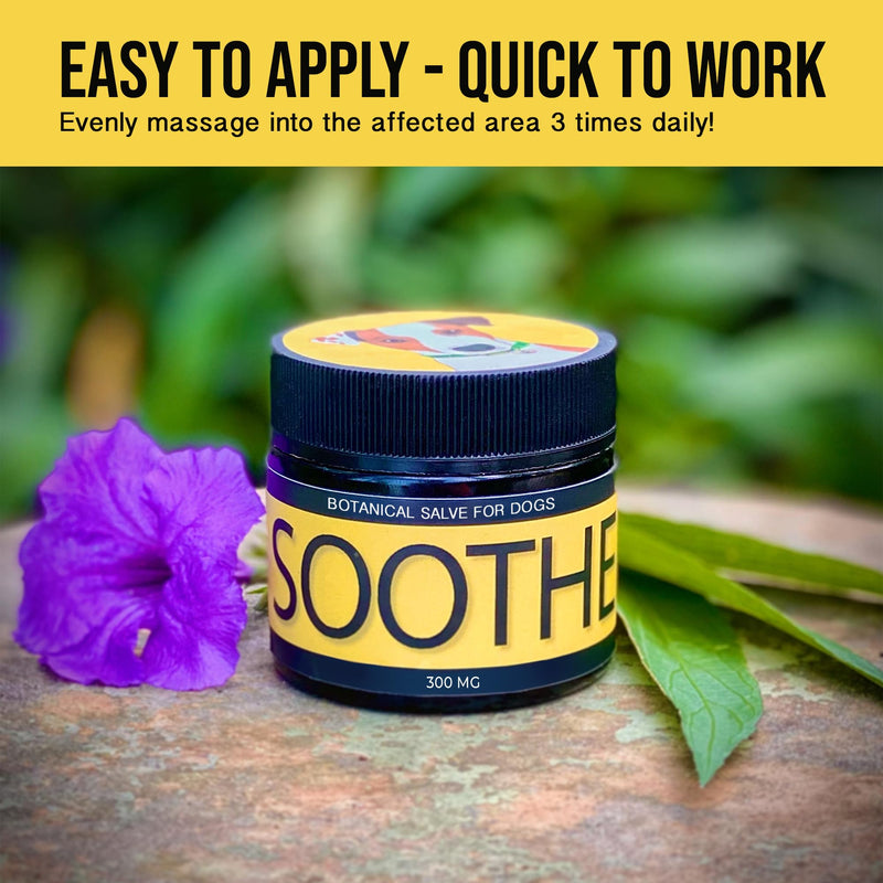 Soothe - Dog Balm with Hemp Oil - Hot Spots, Itchy Skin, Rashes, Bug Bites, & Wound Care - Natural Anti-Itch Relief 300 mg (Pack of 1)