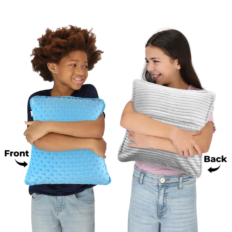 Special Supplies Vibrating Pillow Sensory Pressure Activated Calm for Kids and Adults, 12‚Äù Plush Soft Cover -Textured Therapy Stimulation Bumps- 3 Vibration Modes, Music & Voice Recording (Blue) - BeesActive Australia