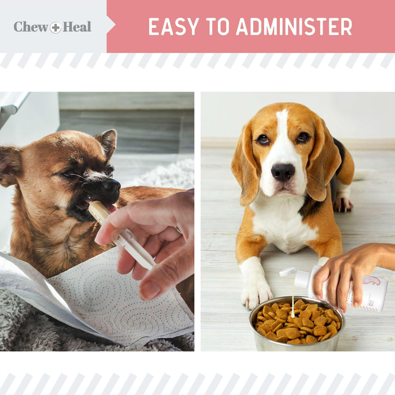Chew + Heal Labs Anti Diarrhea for Dogs - 2 oz. of Stop The Diarrhea Liquid Supplement with Kaolin - for Diarrhea and Upset Stomach Relief - Made in The USA - BeesActive Australia