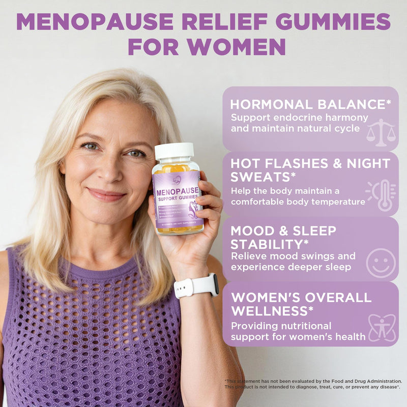 Laicuherb Menopause Gummies for Women – Perimenopause & Menopause Supplement, Hormonal Balance, Mood & Energy Support, Daily Wellness Formula, 60 Gummies