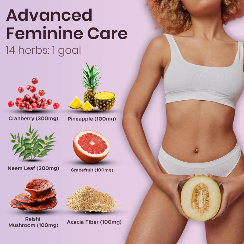 Women’s Vaginal Microflora Probiotic | Supports UTI, Yeast & pH Balance | Daily Hydration Blend with Cranberry, D-Mannose, Aloe & Hibiscus | Odor, Flora & Urinary Tract Care | Vegan, Non-GMO, 60Caps UTI Yeast (60 Capsules) 60 Capsules (Pack of 1) - BeesActive Australia