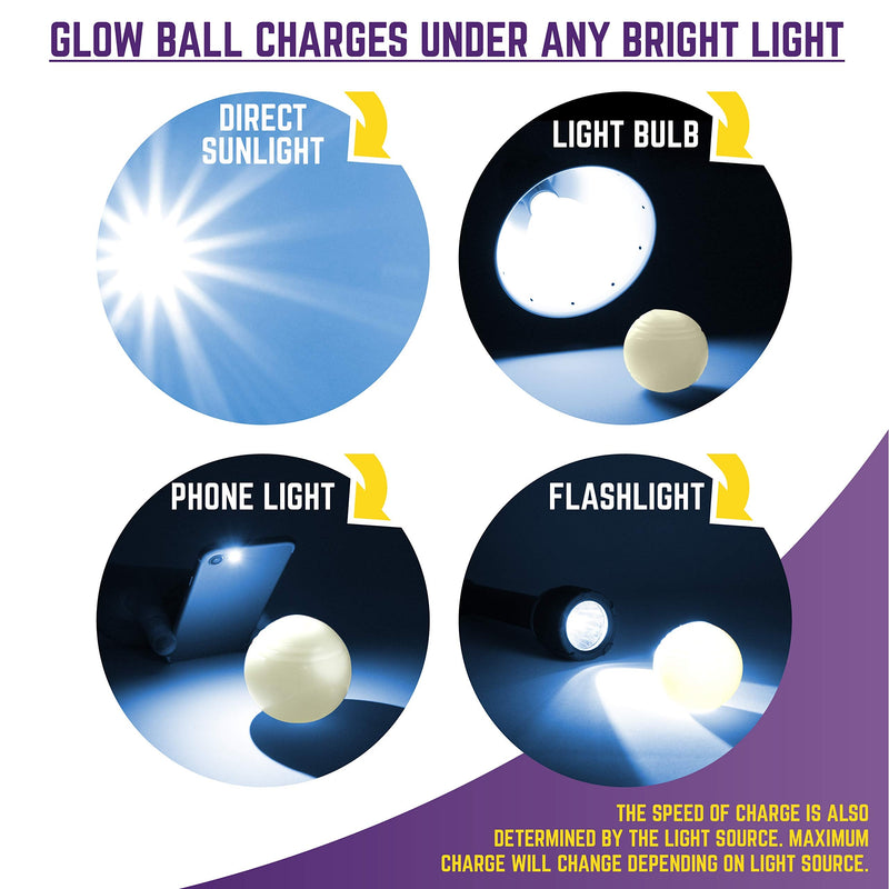 Chew King Glowing Fetch Ball, Dog Ball Toys, 2.5" 2-Pack Balls 2.5" Balls/ pack of 2 - BeesActive Australia