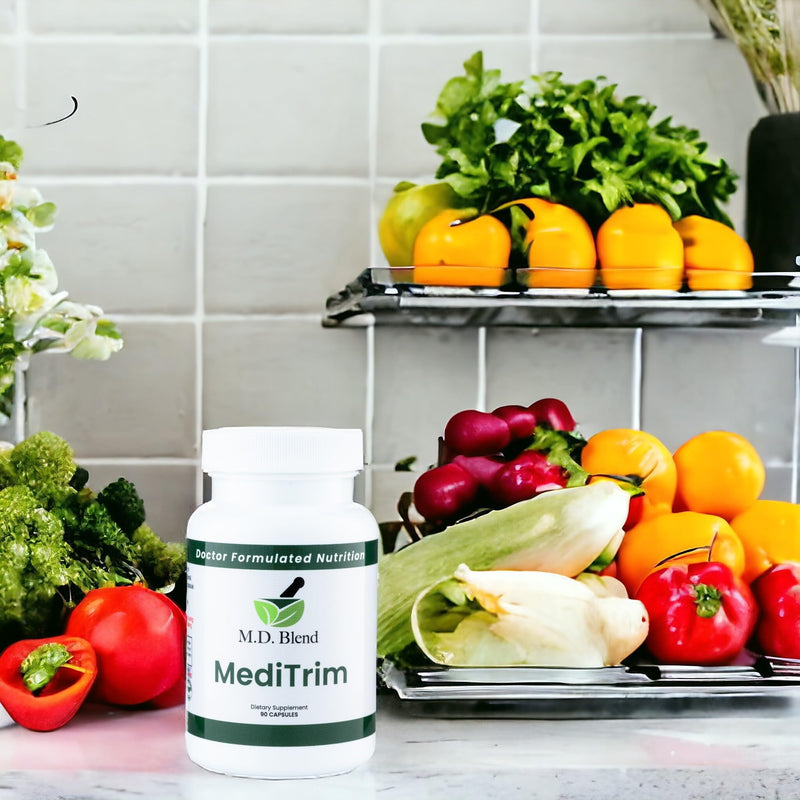 M.D. MediTrim - Expert Formulated Supplement Energy, Satiety, & Physique Goals - Smooth System Balance - Green Coffee Bean, Green Tea, Apple Cider Vinegar, Hibiscus - 90 Capsules 1 - BeesActive Australia
