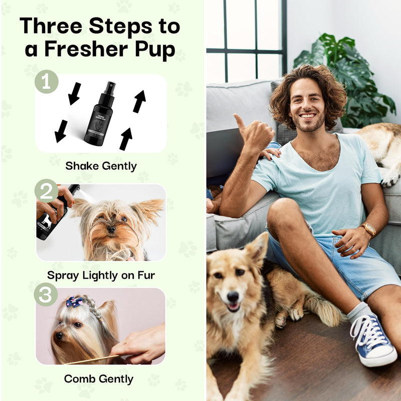 605Products | Premium Lavender Dog Cologne and Odor Eliminator - Long Lasting Dog Perfume Made with Essential Oils - Spray Deodorant for Smelly Dogs, Dog Grooming Spray (Lavender) 2 Fl Oz (Pack of 1) - BeesActive Australia
