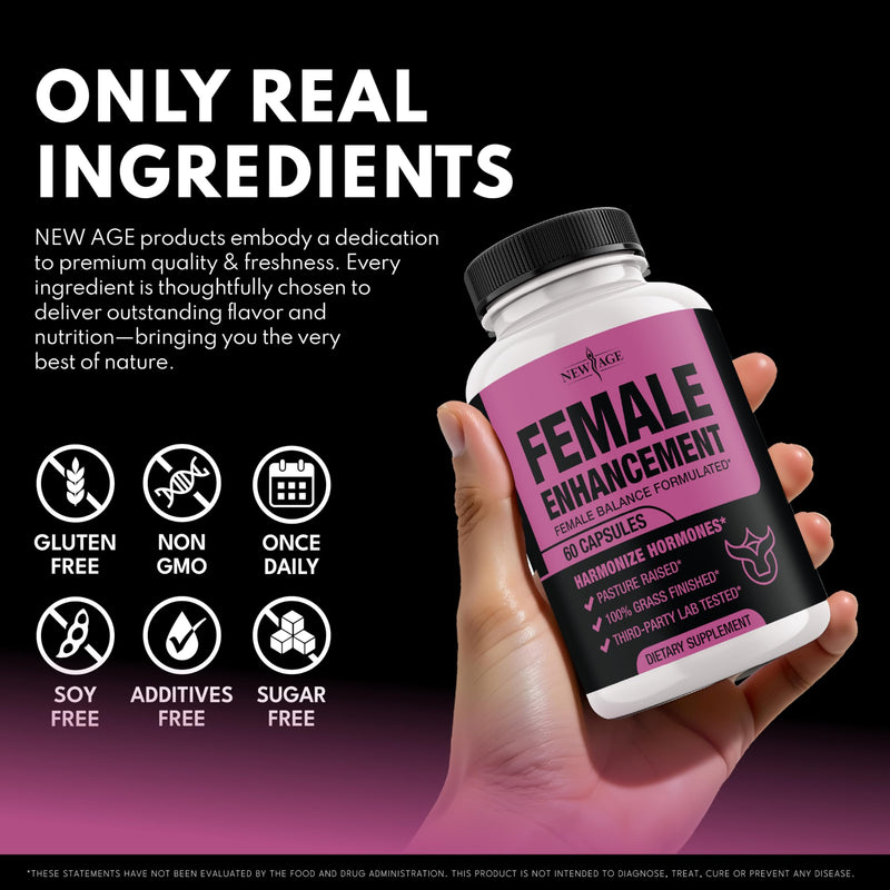 NEW AGE Beef Organ Supplement for Women – Supports Hormone Balance, Energy & Wellness – Pasture Raised Superfood – Liver, Heart, Kidney, Uterine Tissue – Ovary, Uterus, Fallopian Female Support-120 60 Count (Pack of 2)