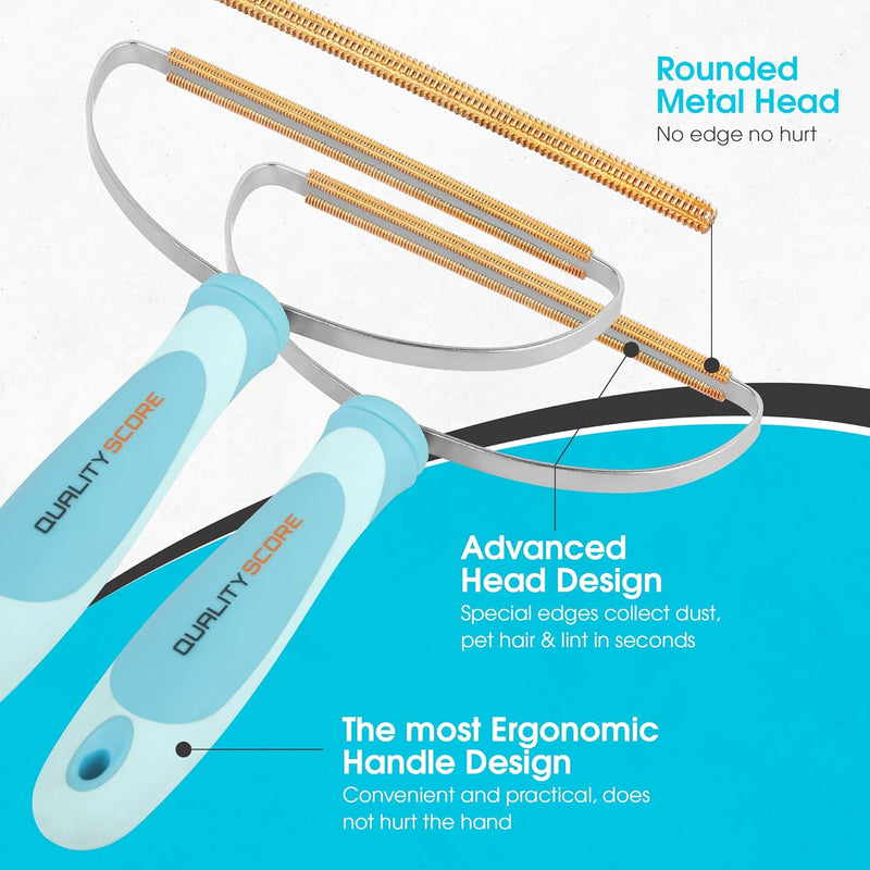 Pet Hair rake Bundle, Retractable Cat & Dog Hair Carpet rake Remover | This pet Hair Broom & Carpet Brush for Carpets Rugs Mats Couch & Pet Tower with 2 Hanging Hooks Easy to Every Hair - BeesActive Australia