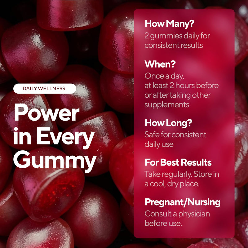 Beet Root Gummies – Beetroot Gummies with CoQ10, Grape Seed, Vitamin C, B12 & B3 – Beets Gummies for Circulation Support – Beet Supplement for Energy & Immune Support – 120 Beets Chews 120 Count (Pack of 1)