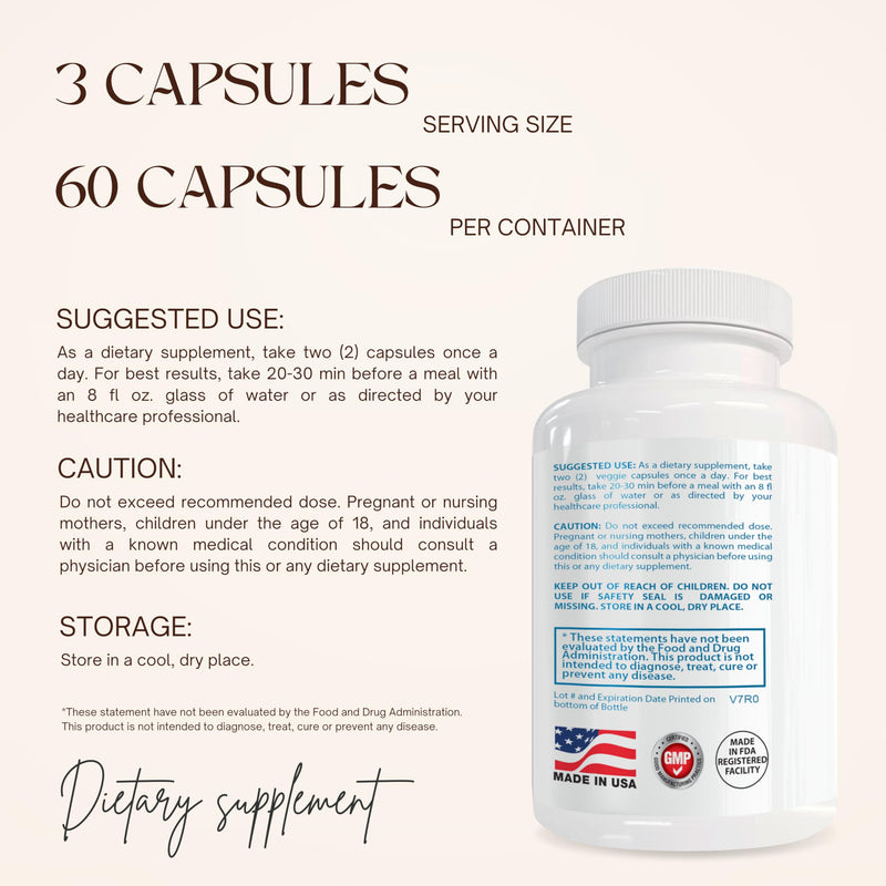 Prostate Support | Saw Palmetto,Pumpkin Seed | 60 Veg Capsules