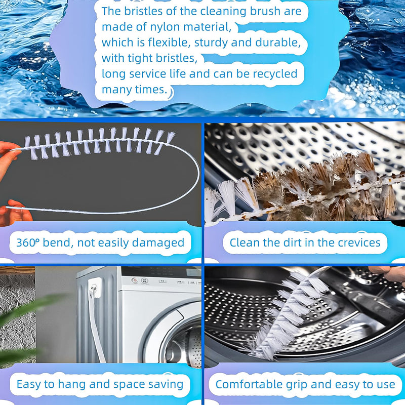 2Pcs Washing Machine Cleaning Brush, Washing Machine Brush Washing Machine Cleaner Front Load Washer Cleaner Brush Load Washer Cleaner Drum Washing Machine Cleaning Tools Washing Machine Brush White-2pc - BeesActive Australia