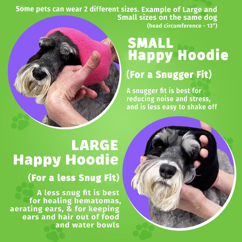 Happy Hoodie The Original Dog & Cat Calming Band - American Brand - Anxiety Relief/Noise Protection-Grooming-Thunder-Fireworks (Large, Blue) - Since 2008 Large