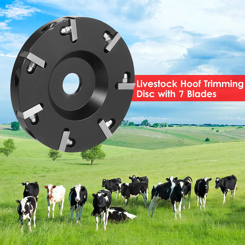 Livestock Hoof Trimming Disc Plate Hoof Trimming Discs Hoof Grinding Discs Claws Hoof Care Tool with 7 Blades Aluminum alloy - BeesActive Australia