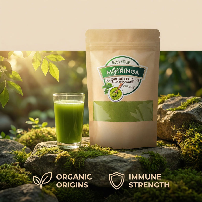 Pure Moringa Oleifera Powder- Green Superfoods Supplements, Rich Vitamin, Perfect for, Drinks, Tea & Recipes 100% Pure Leaf