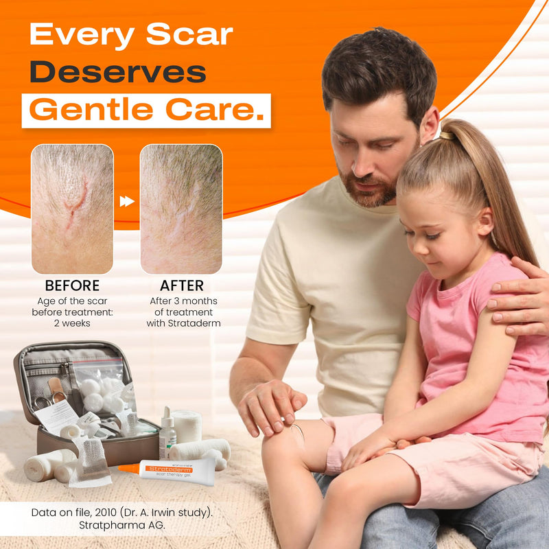 Strataderm Professional Scar Therapy Gel | Old and New Scars from General Surgery, Trauma, Wounds, Burns, Bites, Acne & Skin Disease | Reduces Redness, Discoloration, Discomfort & Itch | 5g (0.17oz) 0.17 Ounce (Pack of 1)