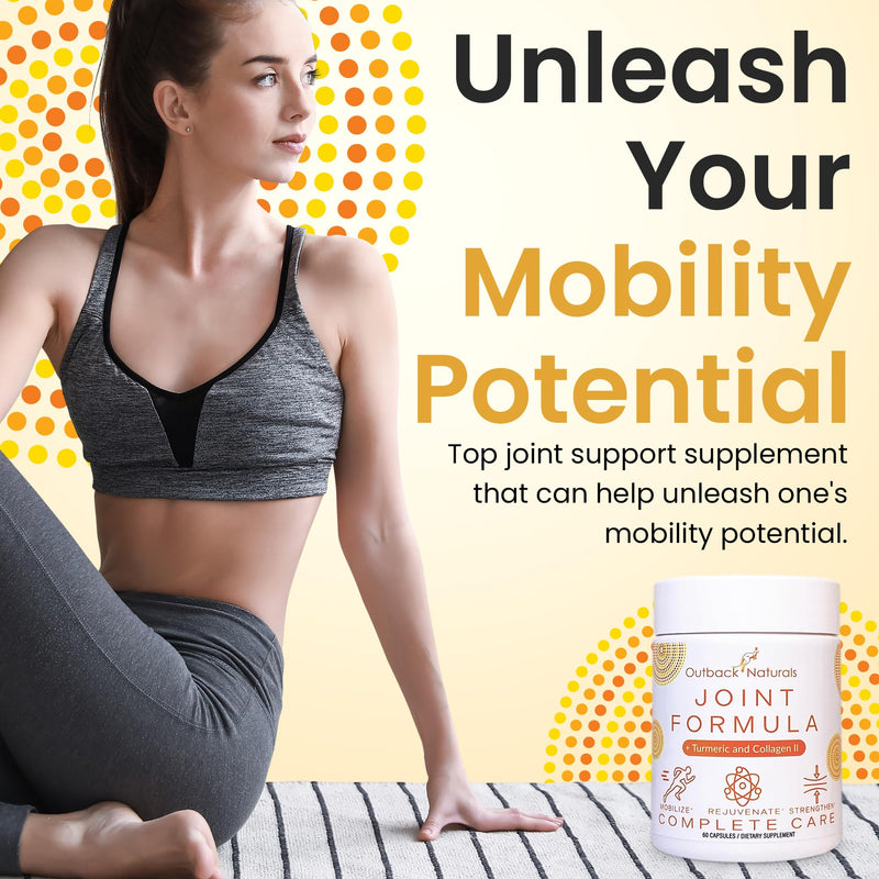 Enhanced Joint Relief Formula - Collagen, Turmeric, Vitamin C, Magnesium for Knee, Hip, Bone, Muscle, Tendon & Carpal Tunnel Mobility - Daily Vitamins for Joint Health, 60 Capsules