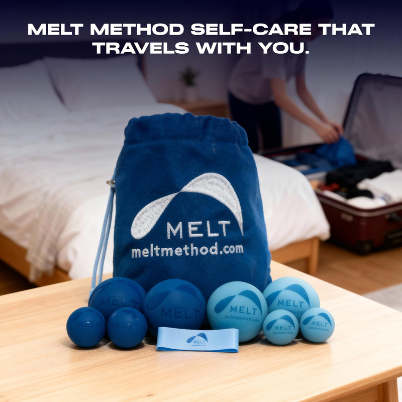 MELT Method Hand & Foot Therapy Ball Kit w/ Sensory FasciaPoint - Therapy Massage Ball Set and Massage Roller for Plantar Fasciitis, Trigger Point, & Myofascial Release - Hand & Foot Roller Massager