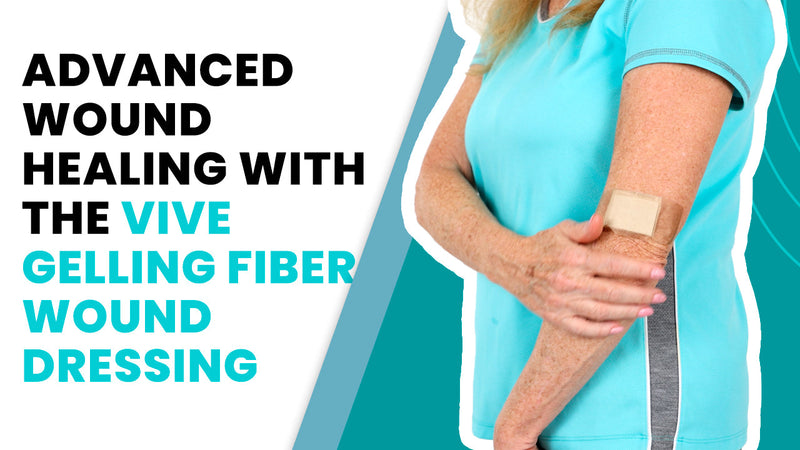 ViveCare Gelling Fiber Wound Dressing - Sterile, Gentle Care & Highly 2”x2” 10.0