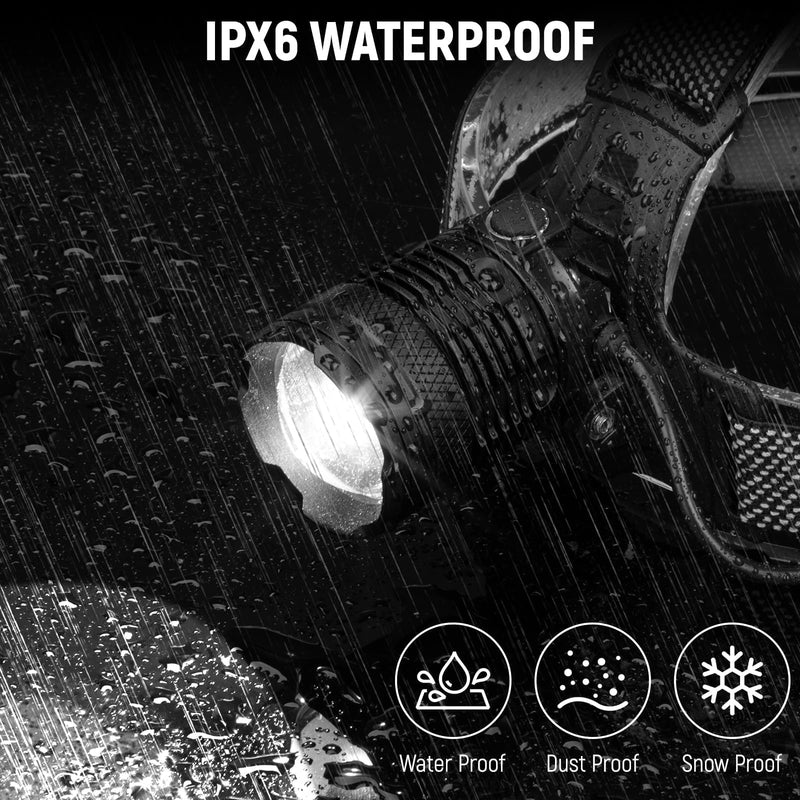 Headlamp Rechargeable 2 Pack, Bright LED Headlamp for Adults, 135° Adjustable, 3 Modes, IPX6 Waterproof Head Lamp for Outdoor Camping Climbing Hiking