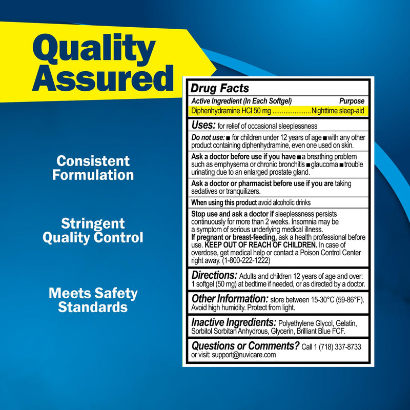 Maximum Strength SleepAid Soft Gels - Nighttime Sleep Aid with Diphenhydramine HCl 50mg - Non Habit Forming Sleeping Pills for Adults - Extra Strong OTC Sleep Aids for Adults (100 Count) 100 Softgels (pack of 1) - BeesActive Australia