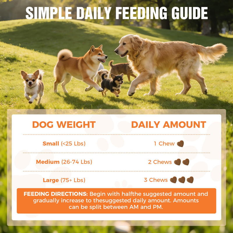 8-in-1 Dog Multivitamin Soft Chews – Glucosamine & Chondroitin for Joint Health, Probiotics for Gut Support, Omega-3 for Skin & Coat, Immune & Digestive Support – All Ages & Breeds – 120 Count 120 Soft Chews